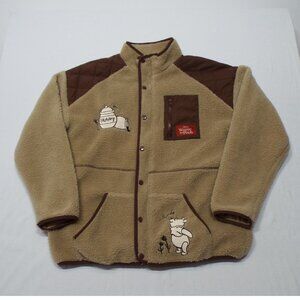 Disney Boxlunch Exclusive Total Icons Winnie the Pooh Brown Sherpa Jacket Small